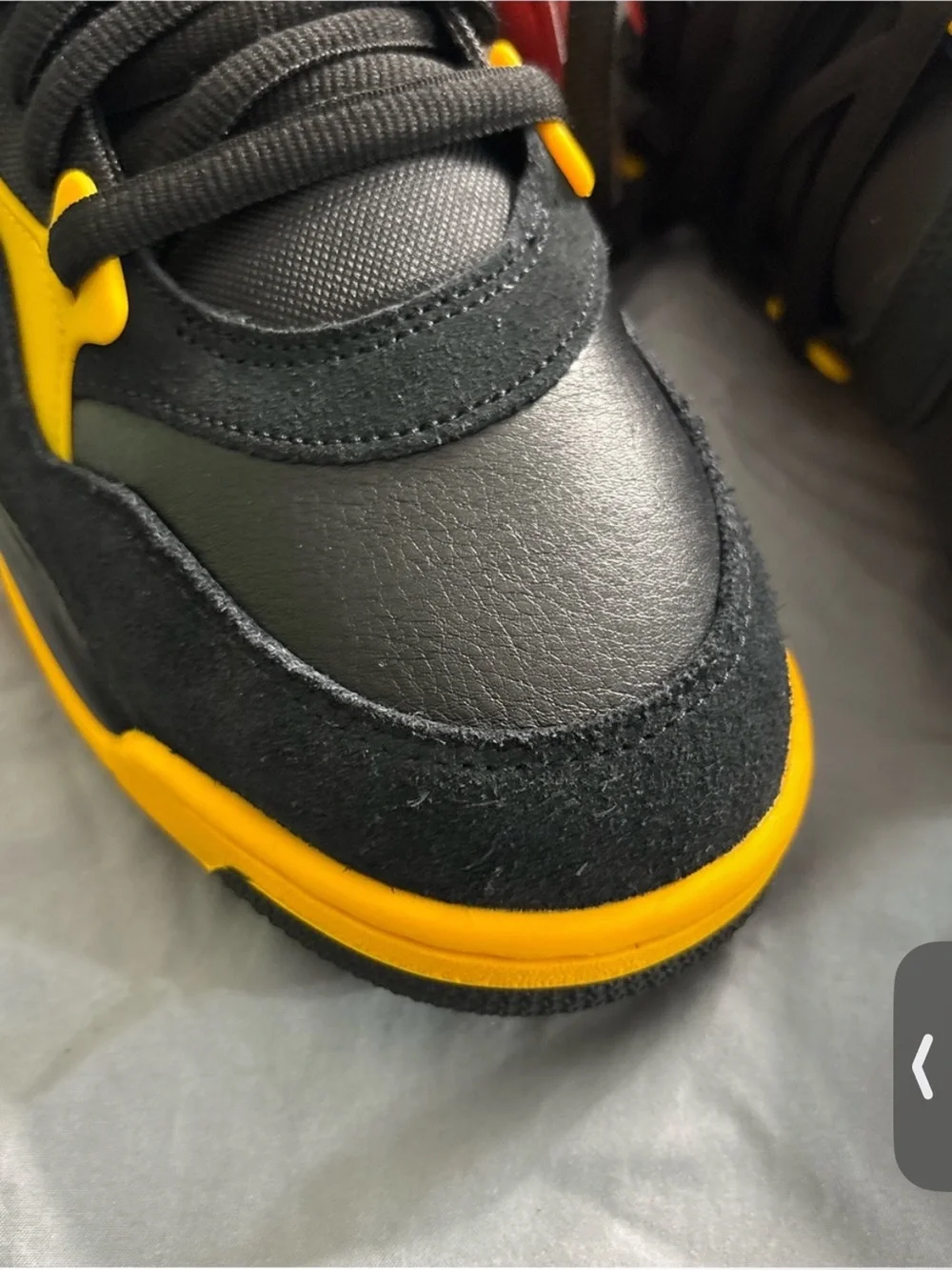 Jordan Men's Black and Yellow Low-Top Sneakers